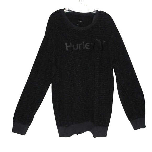 Hurley Mens Gray/Black Pullover Sweater Logo Mens XL - Picture 1 of 5